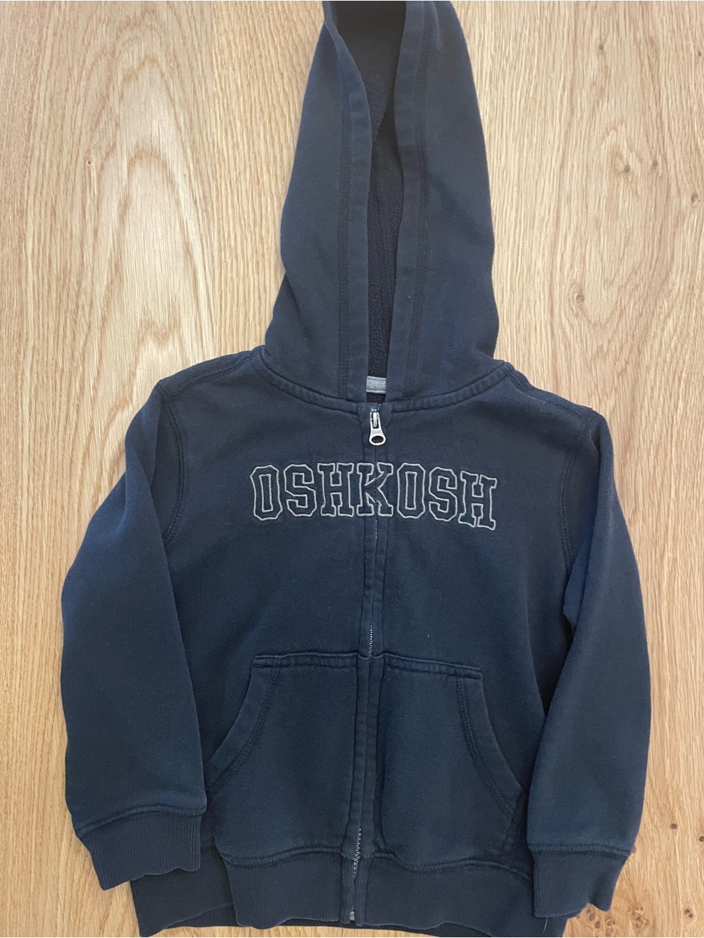 OshKosh B'gosh Dark Blue Hooded Zip Sweatshirt with Front Pockets